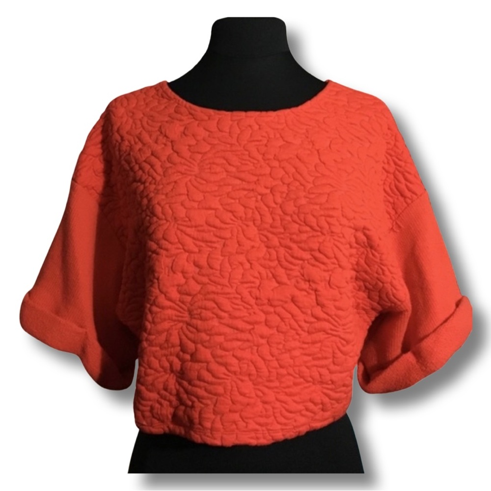 Orange bell textured Crop Top from H&M
